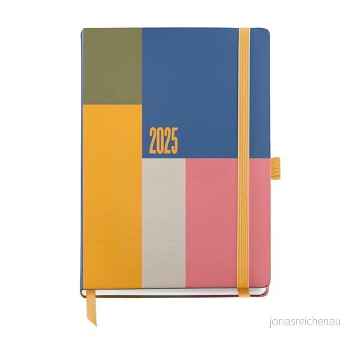 Miquelrius Agenda 2025, Årlig dagbok 122 x 168 mm, veckovisningskalender, fodrad kartongomslag, spiral, elastisk gummiförslutning, 80 g/m² papper, spanska, engelska och portugisiska 8422593330821