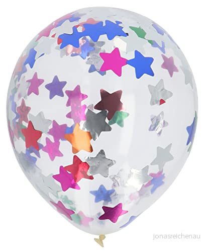 Folat 18610 Ballonger med Folie Konfetti Jazzy 30cm 4 stycken 8714572186100