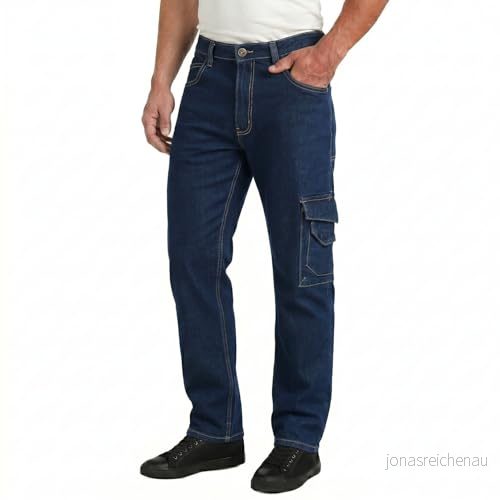 Lee Cooper Workwear säkerhetssnickarbyxor, stretchjeans arbetsbyxor, ljusblå, 38 W/31 R 5050217306414