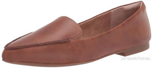 Amazon Essentials Loafer för kvinnor, platt, kastanjebrunt fuskläder, 38 EU 840809196012