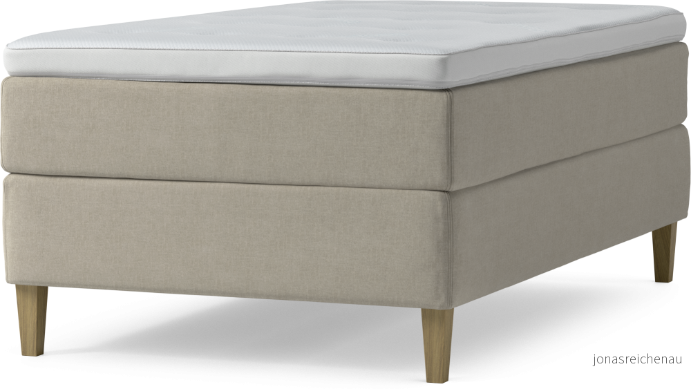 Delux Dream Kontinentalsäng, enkelsäng 120 cm med bäddmadrass och sängben iVSS6