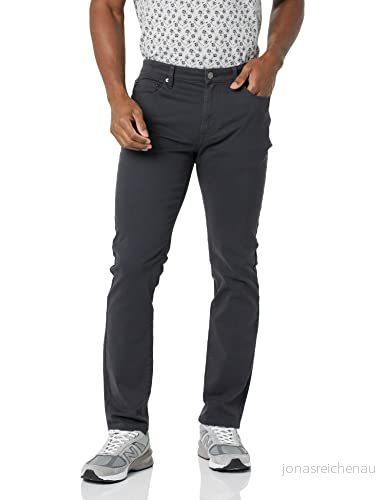 Amazon Essentials mäns slim-fit-byxor, 5-ficka stretch twill design, kol, 34 W x 32 L 195111757483
