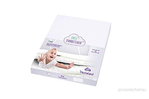 Träumeland TT04007 dra på lakan Tencel vit, storlek 90 x 200 cm säkerställer ett särskilt torrt och hälsosamt sovklimat utmärkt spännkraft god töjbarhet., g 9120088886851