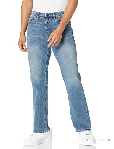 Amazon Essentials Herr Straight Fit Stretch Bootcut Jean, Lätt tvätt, 30W / 32L 193548315993