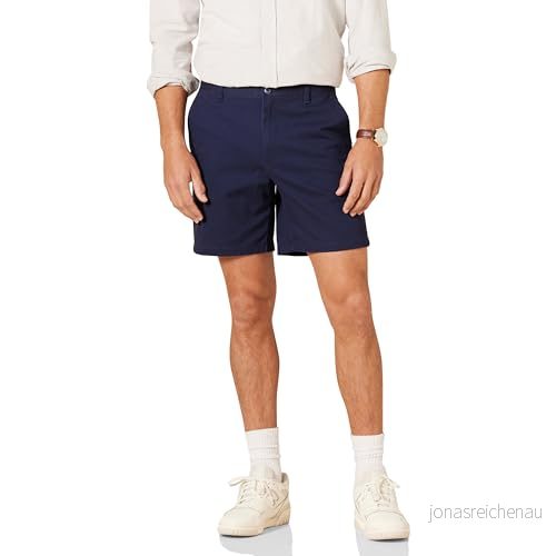 Amazon Essentials herr Slim Fit 7" stretch chinos shorts, marinblå, 33 197153019246
