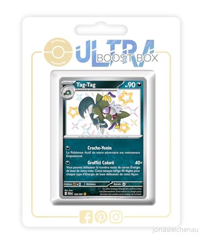 Tag (Grafaiai) 190/091 Shiny Ultraboost X Écarlate et Violet 4.5 Destinées de Paldea Box med 10 franska Pokémon kort 3701604931888
