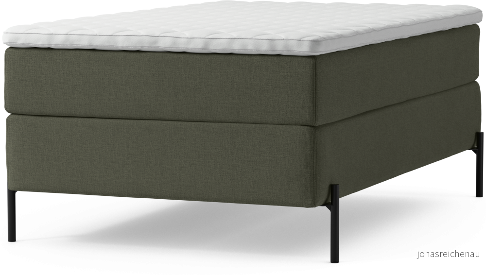 Delux Dream Kontinentalsäng, enkelsäng 120 cm med bäddmadrass och sängben 6rnCD
