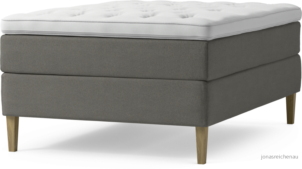 Delux Dream Kontinentalsäng, enkelsäng 140 cm med bäddmadrass och sängben KqBLo