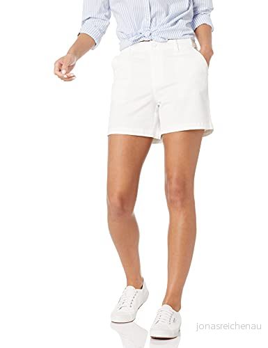 Amazon Essentials dam 5 tum innersöm chinos kort (finns i raka och kurviga passformer), vit, 6, Vitt, 38 EU 195111442044