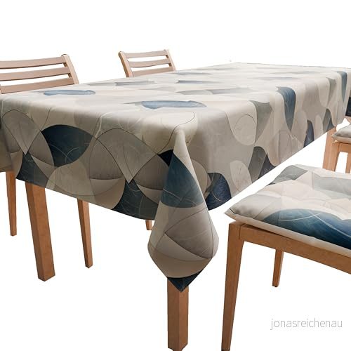 PETTI Artigiani Italiani Bordsduk, Köksduk Av Bomull Lydia Brun Design X6 Platser (140 x 180 cm) 100% Tillverkad i Italien 5056411145484
