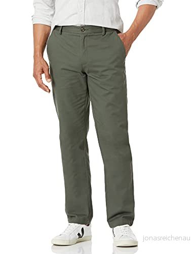 Amazon Essentials herr rak passform skrynkelfri platt framsida chinos byxor, oliv, 30 W/30 L 191770922439