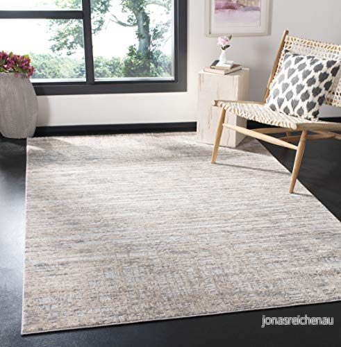 Safavieh Abstrakt inomhus Rektangulär matta, Flätad, Invjusamling, INV436, i Grädd/Grå, 122 X 183 cm 889048646483
