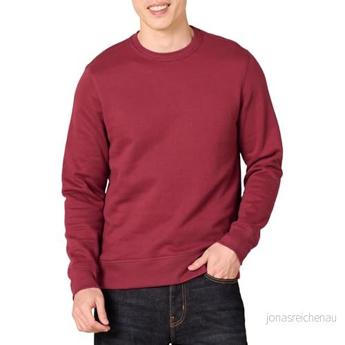 Amazon Essentials Men's Fleecetröja med rund hals (finns i Big & Tall), Röd, XL 191770187838