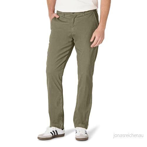 Amazon Essentials Men's Lediga stretchiga chinos atletisk passform (finns i Big & Tall), Olivgrön, 33W / 28L 193548332075