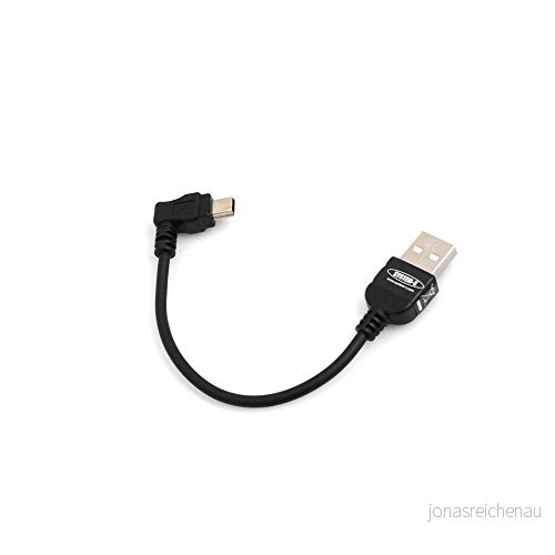 System S Mini USB kabel datakabel laddningskabel med 90 vinkelkontakt grader höger vinklad 10 cm 4250822926866