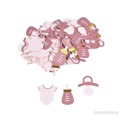 Homéa, Set med 100 konfetti, pappersform, bodycon, rosa flaska 3574380641810