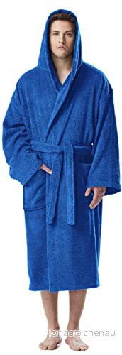 Arus Badrock med huva för män, ankellång, Färg: Kungligblå, Män Storlek: XXL, Unisex XXL 3XL 8681619810161