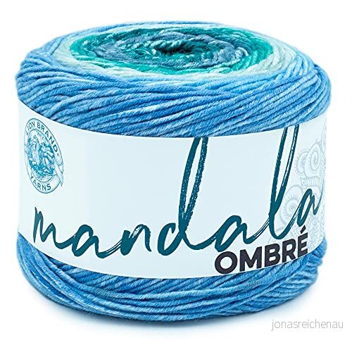 Lejonmärke garn mandala ombre flerfärgat för stickning, virkning och hantverk, mantra, 1 pack 23032033617