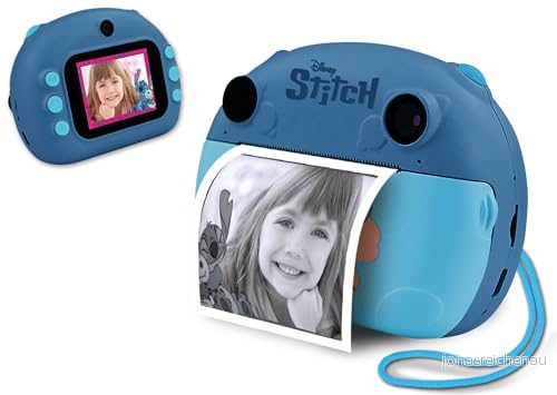 Lisciani DISNEY STITCH Instant Camera Maak foto's, print en deel voor kinderen vanaf 6 maanden Selfie videofunctie Inclusief 3 rollen 180 riem oplader 8008324107247