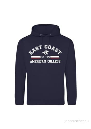 AMERICAN COLLEGE USA tröja med tryck varma kläder unisex barn pojkar och flickor casual modell ACSCW2 marinblå 8 år, Färg: blå, �r 3666052676654