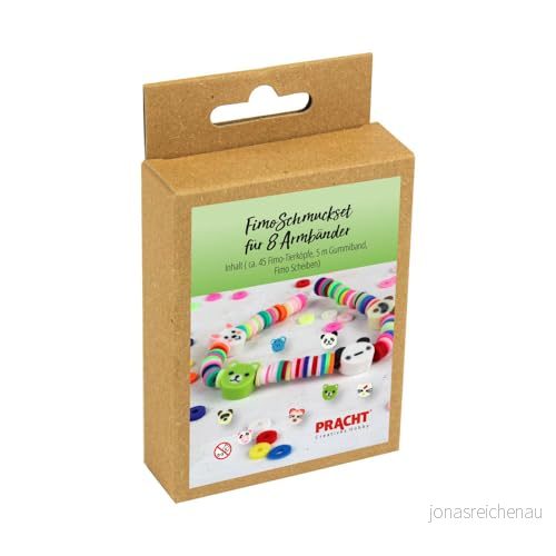 Pracht Creative hobby 5885 00011 smyckeset fimopärlor, djur, pysselset för 8 armband 4016490512318