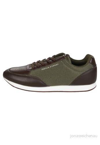 Tommy Hilfiger Löpare mix låga sneakers för män, Cocoa brun, 40 EU 8720637387603