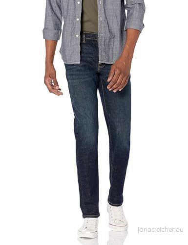 Amazon Essentials Men's Jeans smal passform, Mörk indigoblå, 42W / 32L 194223576890
