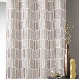 Homemaison Jacquard gardin, rektangulär, tryckt, 100% polyester, silver, 140_x_245_cm 3597730860099 Homemaison Jacquard gardin, rektangulär, tryckt, 100% polyester, silver, 140_x_245_cm 3597730860099