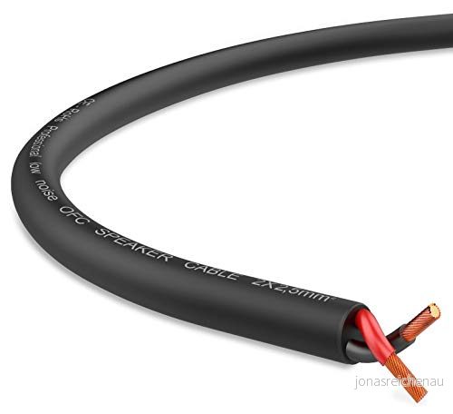 Audibax Silver BSA100 25 Black Kabelspole för högtalare Längd på 100 meter Flätad tråd Flexibelt och robust PVC hölje Svart 656272733759