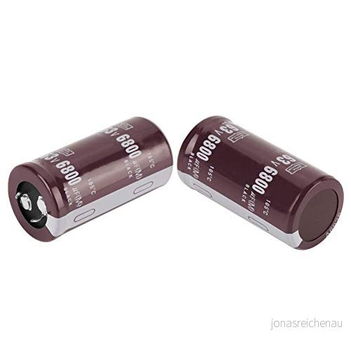 2 st 63 V 6800 uF låg impedans elektrolytisk kondensator komponent aluminium 25 x 50 mm 105 ℃ 9466460341489