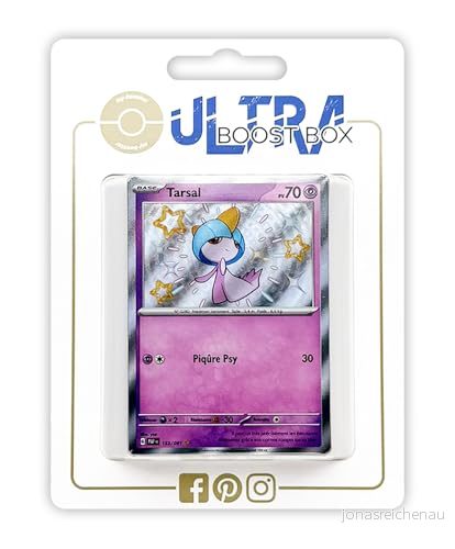 Tarsal (Ralts) 153/091 Shiny Ultraboost X Écarlate et Violet 4.5 Destinées de Paldea Box med 10 franska Pokémon kort 3701604910289