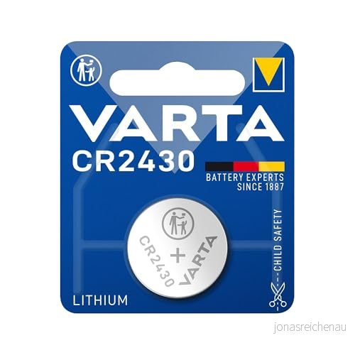 VARTA Batterier Knappbatterier CR2430, paket med 10, Power on Demand, Lithium, 3V, barnsäker förpackning, för Smart Home enheter, bilnycklar och andra applikationer 4008496057986