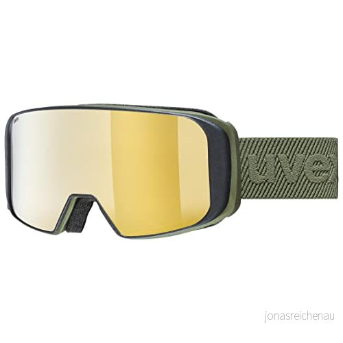 uvex saga TO skidglasögon för dam och herr med utbytbar lins dragfri ramventilation croco matt/gold LGL clear one size 4043197349589
