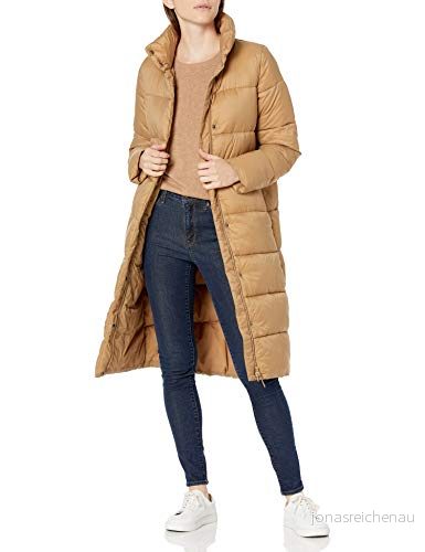 Amazon Essentials lättviktig vattentålig längre kokong pufferrock för kvinnor, kamel, XX Large 195111124742