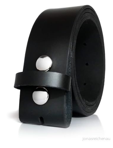 almela Bälte utan spänne Man och kvinna Utbytbara spännen Läder Snäppfästen Belt without buckle (40mm, Svart, 115) 5051179348269