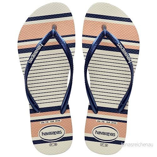 Havaianas flip flop dam, vit marinblå, 1/2 UK 7909690361671