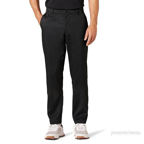 Amazon Essentials mäns atletisk passform stretchgolfbyxor (finns i stora och långa), svarta, 36 W x 28 L 197153023342