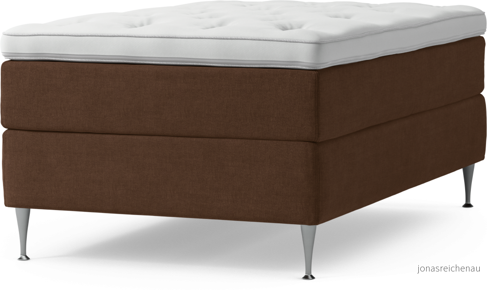 Delux Dream Kontinentalsäng, enkelsäng 120 cm med bäddmadrass och sängben 2xAGo