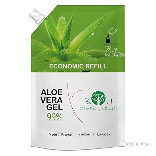 Ladda om 100% helt naturligt koncentrat aloe vera gel för ansikte hår och kropp 5 000 ml 3701078146221