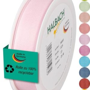 Halbach sidenband Presentband Bredd 25 mm längd m Band tillverkat i Tyskland olika färger och bredder, perfekt för förpackning dekoration, färg: blekrosa 4015275715982 Halbach sidenband Presentband Bredd 25 mm längd m Band tillverkat i Tyskland olika färger och bredder, perfekt för förpackning dekoration, färg: blekrosa 4015275715982