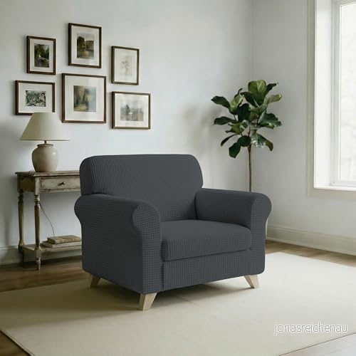 Italian Bed Linen "Iris" elastiska soffskydd, textil, mörkgrå, 1 plats 8058575093431