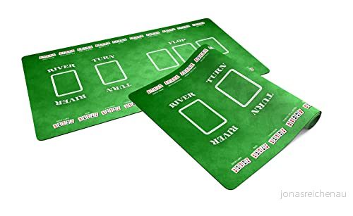 Kortlekmatta för poker Texas Hold'em 61 x 35,5 cm, grön 5907737303112