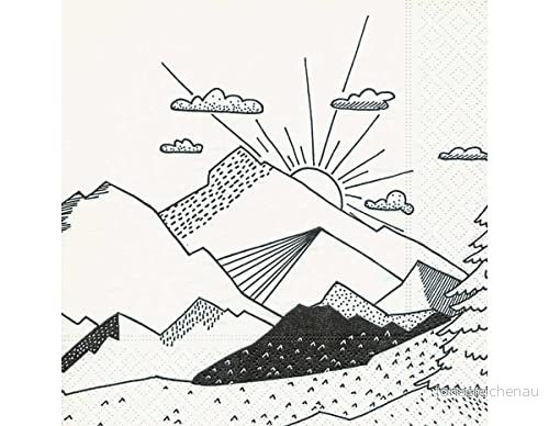 Servetter papper Graphical landscape 33x33cm. 20u. 4037698260399