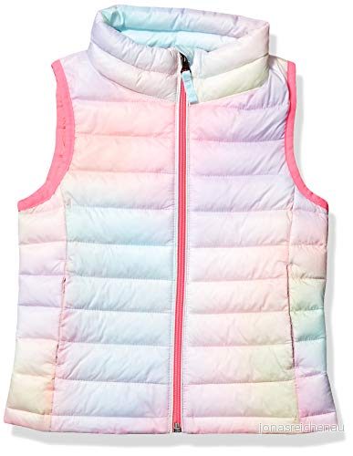 Amazon Essentials Lättviktig vattentålig packbar pufferväst, rosa Ombre, Large 194223260324