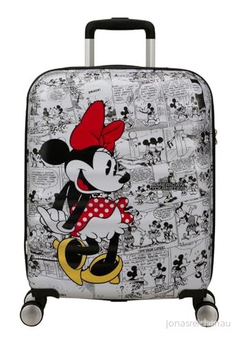 American Tourister Wavebreaker Disney Spinner, Flerfärgad (Mimmi Comics White), Spinner S (55 cm 36 L), Matta shelldisny 5400520293060