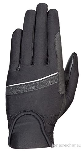 PFIFF 102814 Ridhandske "Glamour Easy", svart M 4032668318902