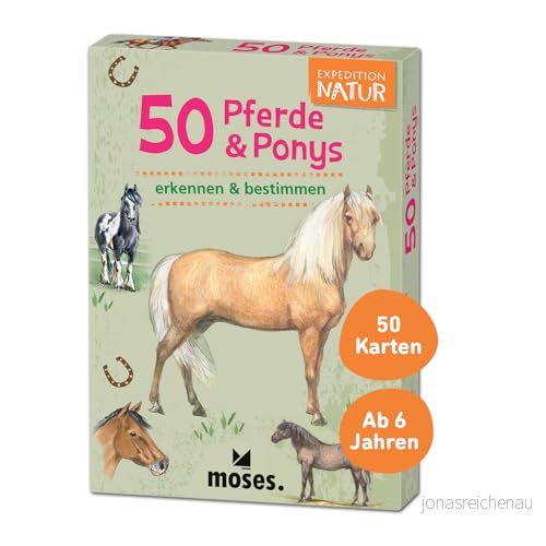 Moses 9744 Expedition Natur 50 Pferde & Ponys: Entdecken Bestimmen 4033477097446