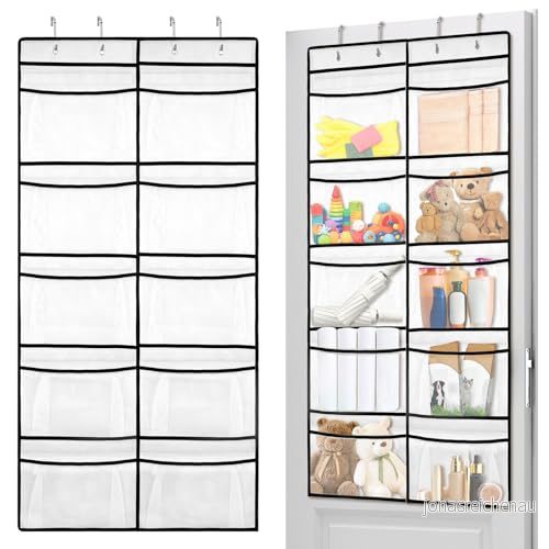 AiQInu hängande förvaringshylla, Colgando Organizador med 10 nätfickor och 4 krokar, vikbar hylla, för förvaring av garderob, sovsal, Baño, Cocina, Oficine (125 x 55 cm) 6975966335821
