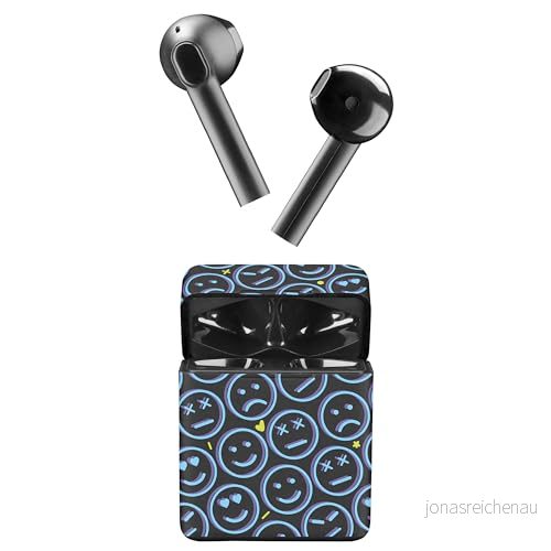 Music Sound Showy TWS Bluetooth kapselhörlurar, med laddningsfodral i olika utföranden speltid 15 timmar kontroller på hörlurarna för att hantera musik och samtal Leende Fantasy 8018080466946