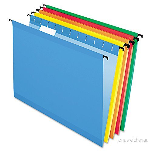Pendaflex SureHook förstärkta hängande mappar, brevstorlek, blandade färger, 20 per låda (6152 1/5 ASST) 78787610590